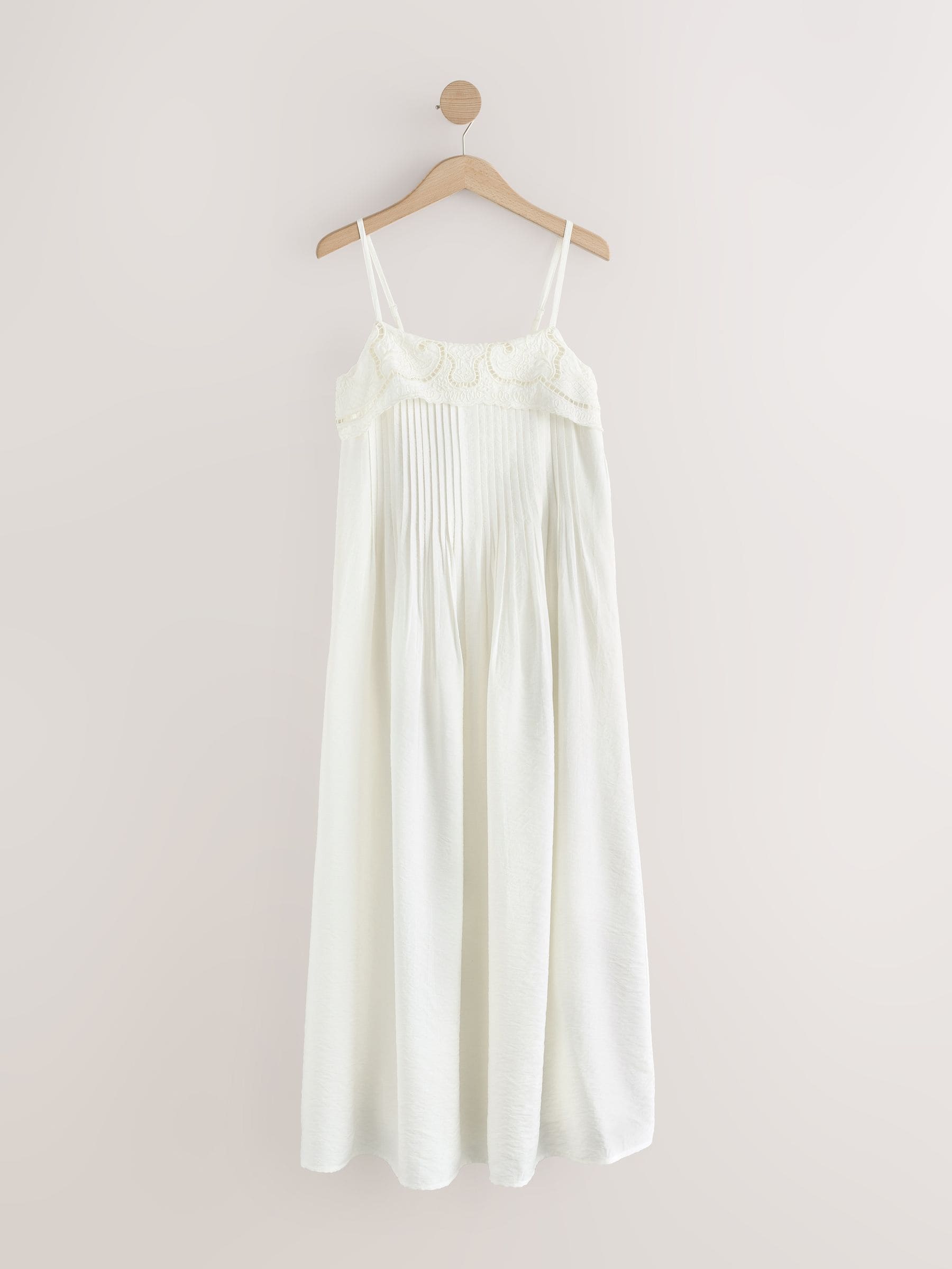 Buy White Pintuck Foldover Midi Summer Dress from the Next UK