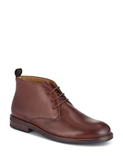 بني - بوت بارتفاع الكاحل سويد Deacon من Jones Bootmaker - صورة 3 من 5