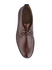 بني - بوت بارتفاع الكاحل سويد Deacon من Jones Bootmaker - صورة 5 من 5