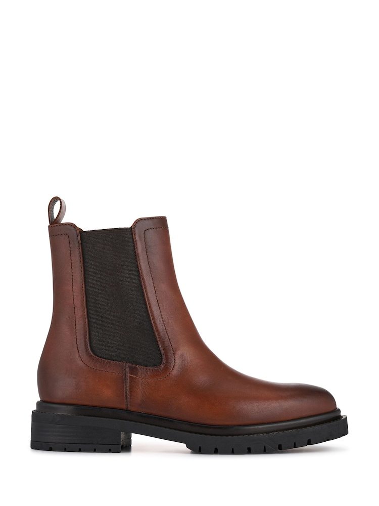 Castanho - Botas Chelsea de couro Jones Bootmaker Kefalonia - Imagem 1 de 5 Castanho - Botas Chelsea de couro Jones Bootmaker Kefalonia - Imagem 1 de 5