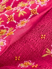 Pink Beaded Detail Strappy Embroidered Mini Summer Dress - Image 8 of 8