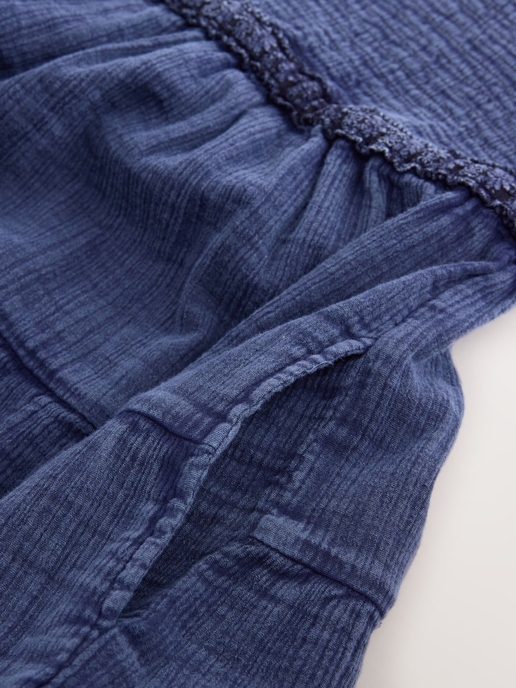 Blue Strappy Mini Tiered Dress - Image 3 of 3 Blue Strappy Mini Tiered Dress - Image 3 of 3