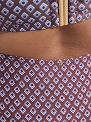 Čokoládově hnědá s geometrickým vzorem - Plavkové kalhotky - Obrázek 5 z 9