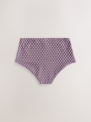 Čokoládově hnědá s geometrickým vzorem - Plavkové kalhotky - Obrázek 7 z 9