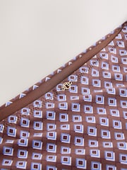 Čokoládově hnědá s geometrickým vzorem - Plavkové kalhotky - Obrázek 8 z 9