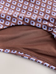 Čokoládově hnědá s geometrickým vzorem - Plavkové kalhotky - Obrázek 9 z 9