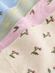 Pastel Ditsy Floral - Strukturierte Sneaker-Socken, 4er-Pack - Bild 6 von 8