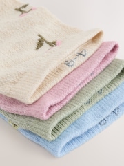 Pastel Ditsy Floral - Strukturierte Sneaker-Socken, 4er-Pack - Bild 7 von 8