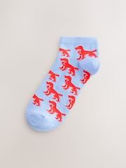 Multicolour Dog Pattern Trainer Socks 4 Pack - Image 5 of 5