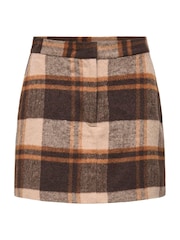 ONLY Brown Check Skirt - Image 1 of 2
