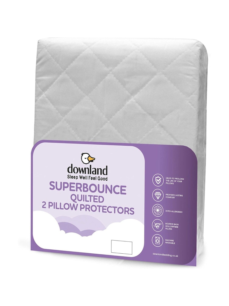 Downland Superbounce Microfibre Pillow Protector Pair - Image 3 of 3