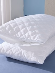 Downland Superbounce Microfibre Hypoallergenic Pillow Protector Pair - Image 4 of 7