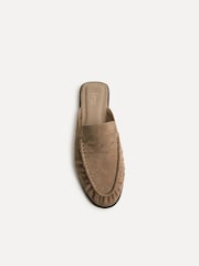 Linzi Natural Intro Ruched Slip On Mules - Image 5 of 6