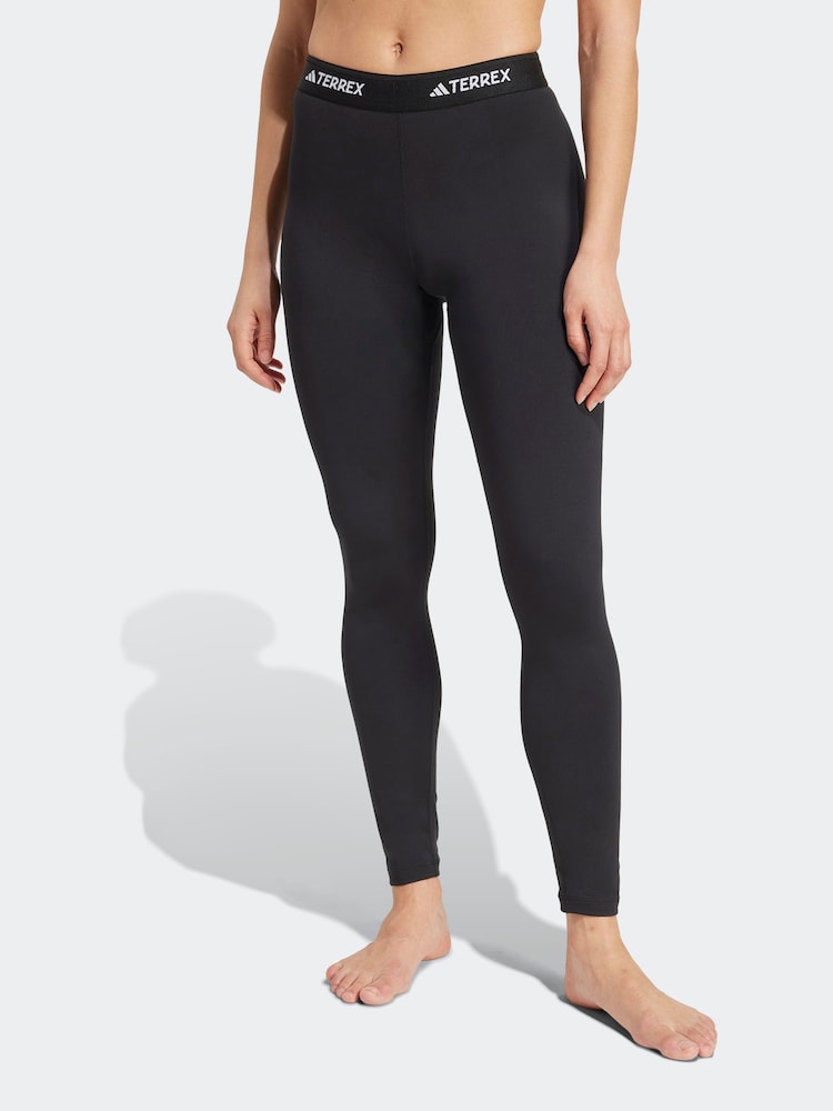 adidas Terrex Black Multi Synthetic Base Layer Leggings - Image 1 of 7
