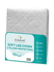 Downland Soft Like Down Microfibre Pillow Protector Pair - Image 3 of 3