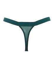 Pour Moi Green India Embroidery Thongs - Image 5 of 5