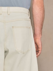 Edit Ecru Denim Baggy Jorts - Image 5 of 9