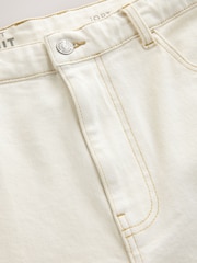 Edit Ecru Denim Baggy Jorts - Image 8 of 9