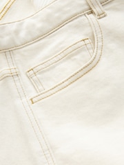 Edit Ecru Denim Baggy Jorts - Image 9 of 9