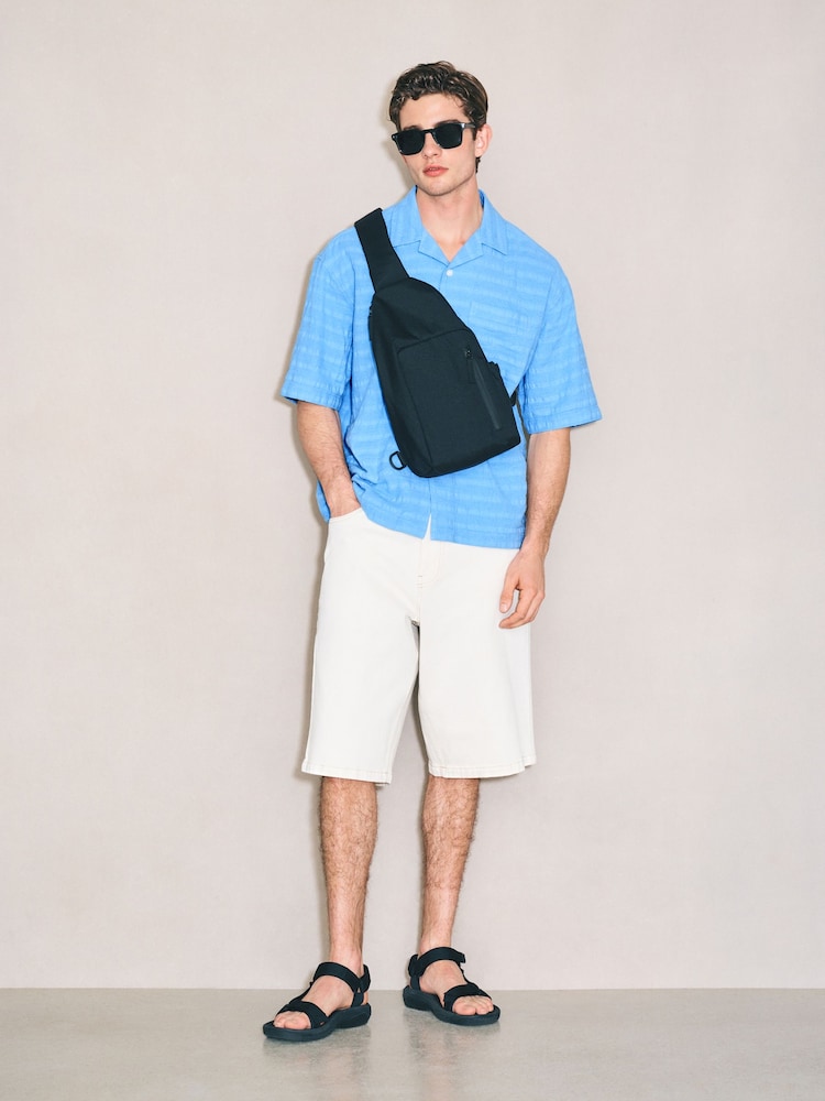 Blue Textured Cheesecloth EDIT Shirt - Image 2 of 7