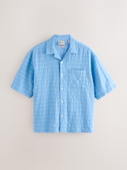 Blue Textured Cheesecloth EDIT Shirt - Image 5 of 7
