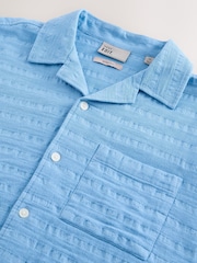 Blue Textured Cheesecloth EDIT Shirt - Image 6 of 7