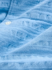 Blue Textured Cheesecloth EDIT Shirt - Image 7 of 7