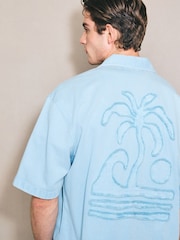Blue EDIT Pattern Short Sleeve Shirt - Image 4 of 11