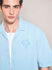 Blue EDIT Pattern Short Sleeve Shirt - Image 6 of 11
