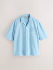 Blue EDIT Pattern Short Sleeve Shirt - Image 7 of 11