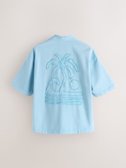 Blue EDIT Pattern Short Sleeve Shirt - Image 8 of 11