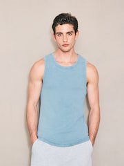 Blue Edit Ribbed Vest - Image 2 of 8
