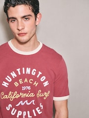 Red EDIT Ringer Graphic T-Shirt - Image 1 of 8