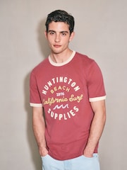 Red EDIT Ringer Graphic T-Shirt - Image 2 of 8
