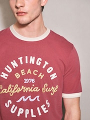 Red EDIT Ringer Graphic T-Shirt - Image 5 of 8