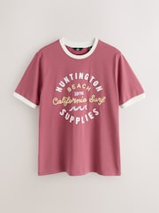 Red EDIT Ringer Graphic T-Shirt - Image 6 of 8