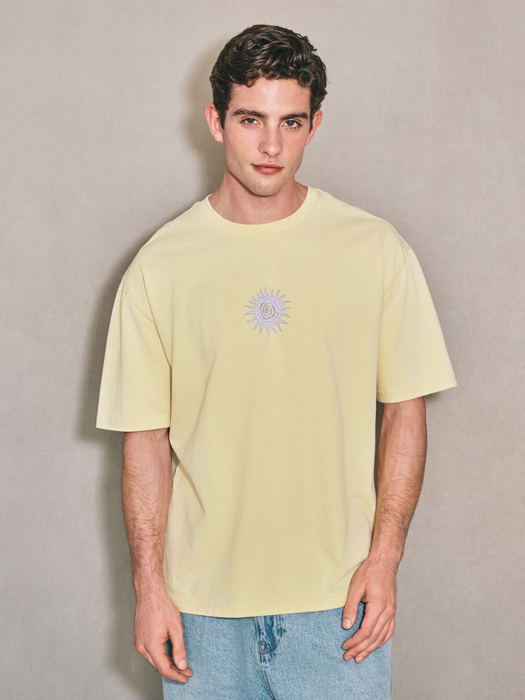 Buy Yellow Edit Graphic T-Shirt from Next Romania