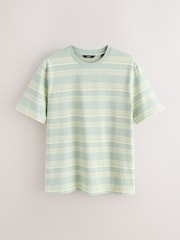 Green Horizontal Striped Edit T-Shirt - Image 5 of 7
