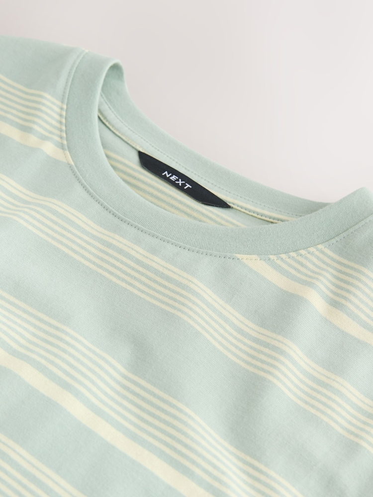Green Horizontal Striped Edit T-Shirt - Image 7 of 7