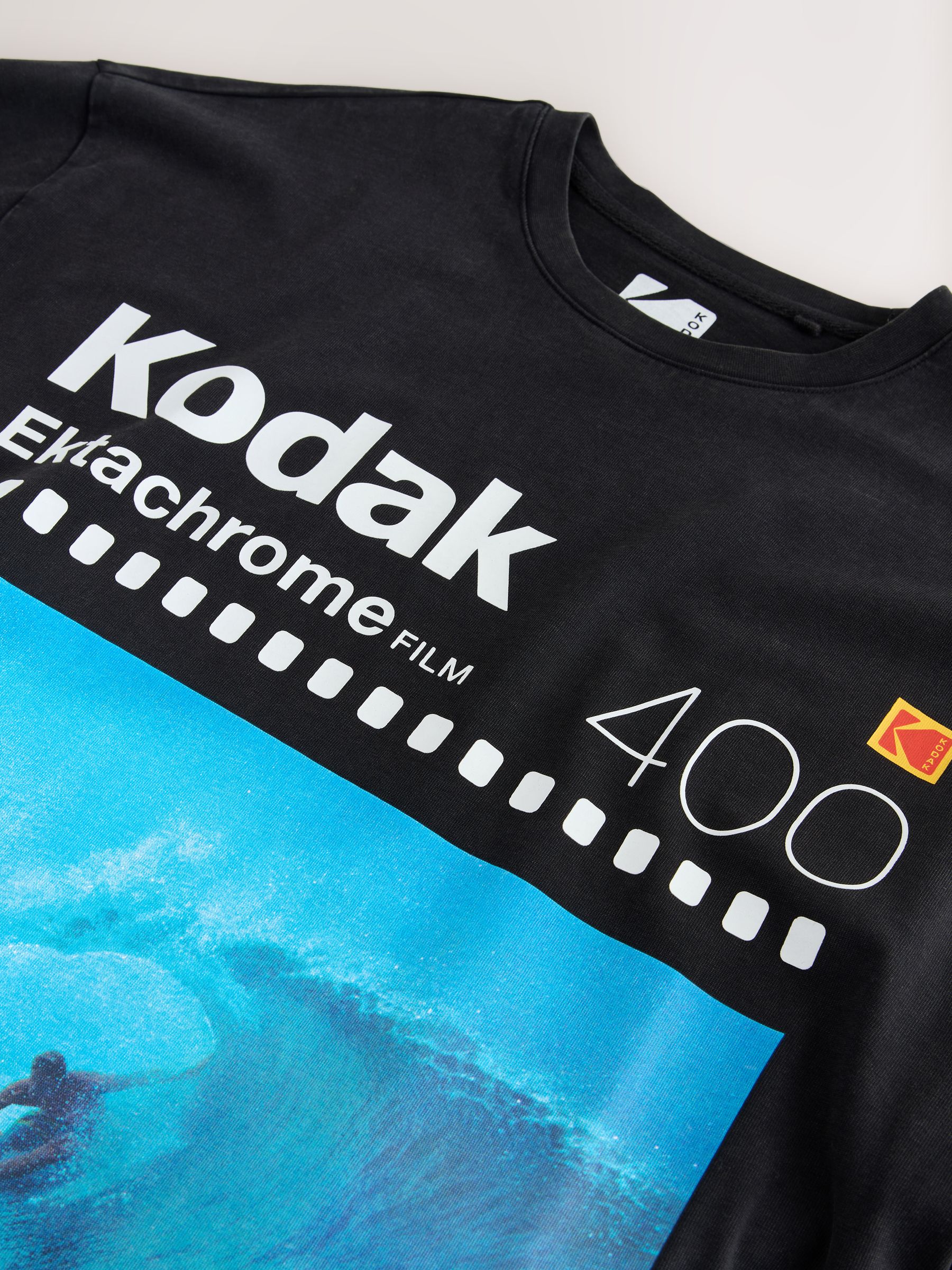 Buy Black Kodak Graphic Edit T-Shirt from Next USA