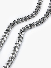 Luke 1977 Silver Tone Stainless Steel Cuban Chain Necklace - Image 3 of 5