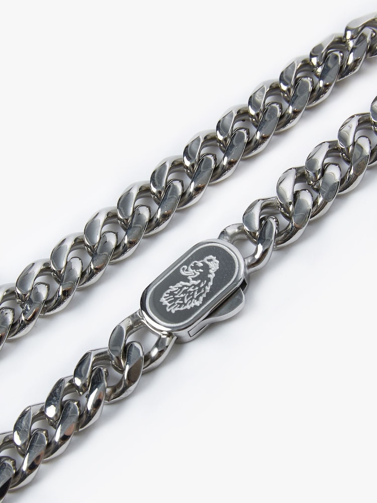 Luke 1977 Silver Tone Cuban Stainless Steel Bracelet - Image 2 of 2 Luke 1977 Silver Tone Cuban Stainless Steel Bracelet - Image 2 of 2