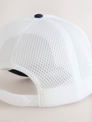 White/Navy Blue Edit Embroidered Trucker Cap - Image 2 of 3