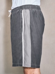 Black/Grey Edit Side Stripe Board Shorts - Image 5 of 9