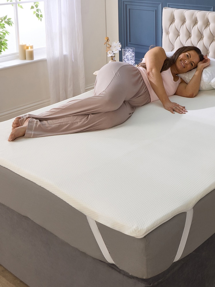 Downland Cream Memory Foam Mattress Topper - Image 1 of 5 Downland Cream Memory Foam Mattress Topper - Image 1 of 5
