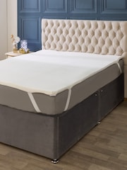 Downland Cream Memory Foam Mattress Topper - Image 3 of 5