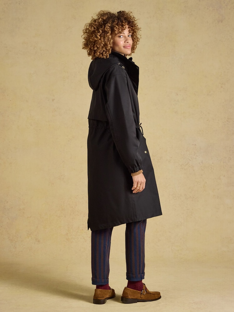 Stormwell Black Waterproof Longline Raincoat with Hood - Image 2 of 11