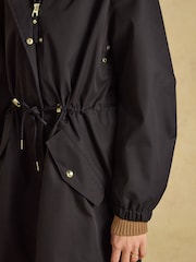 Stormwell Black Waterproof Longline Raincoat with Hood - Image 4 of 11