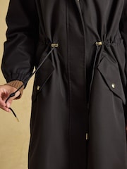 Stormwell Black Waterproof Longline Raincoat with Hood - Image 9 of 11