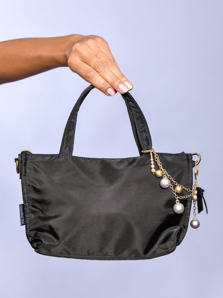 Bibi Bijoux Gold Bow Detail Charm Bag - Imagen 2 de 2